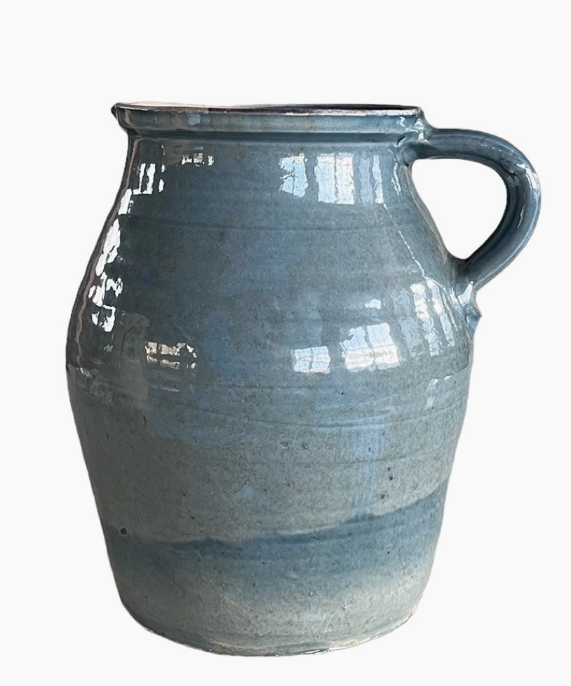 New: Hungarian Terracotta Vase in Blue
