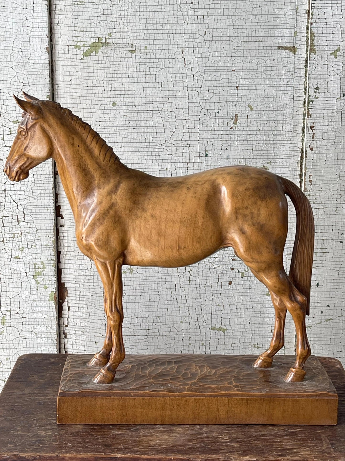 Exceptional Hand Carved Horse by English/German Sculptor Faust Lang SOLD.