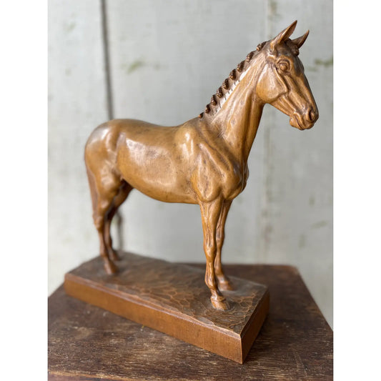 Exceptional Hand Carved Horse by English/German Sculptor Faust Lang SOLD.