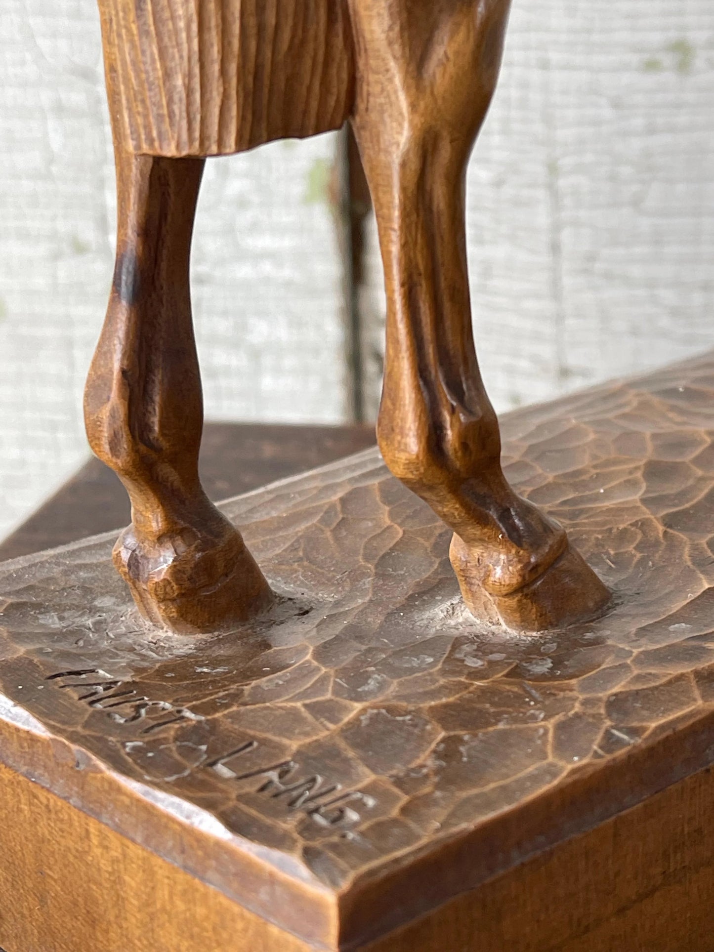 Exceptional Hand Carved Horse by English/German Sculptor Faust Lang SOLD.