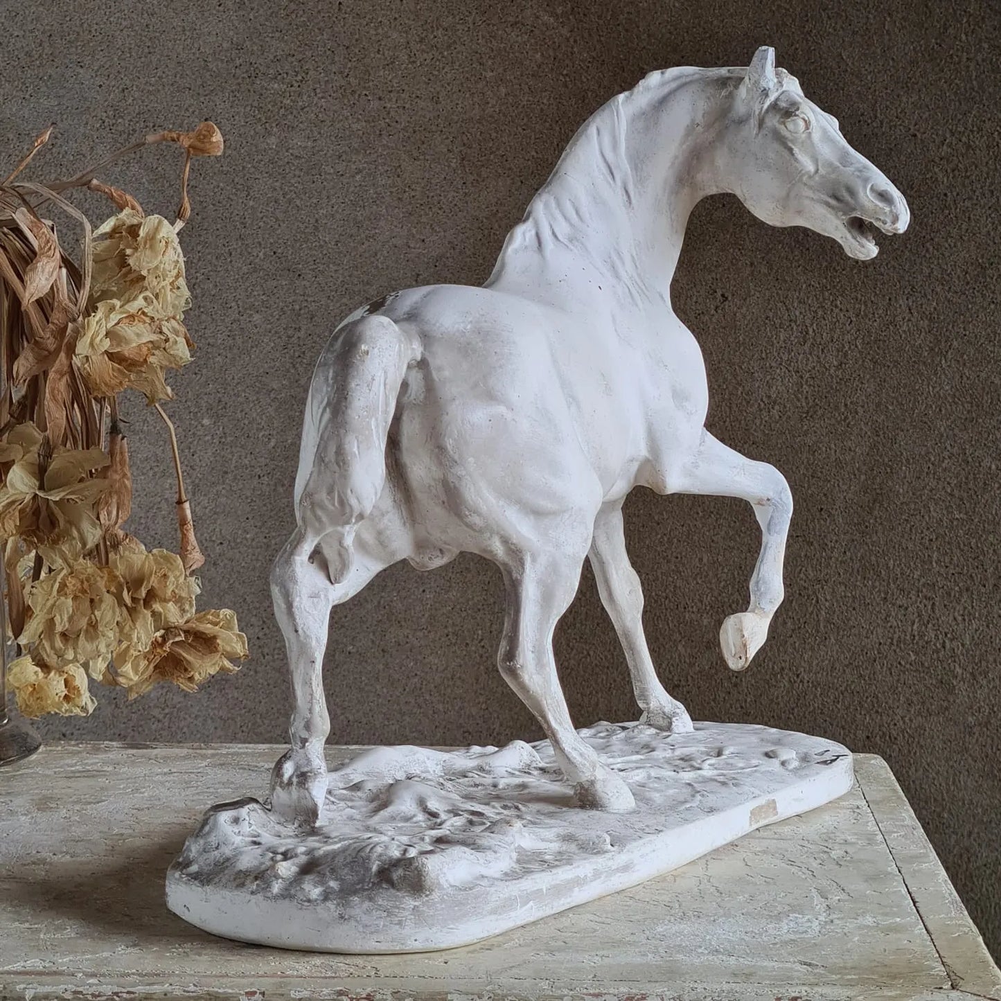 Horse Model in Plaster, French 19th C, 1840