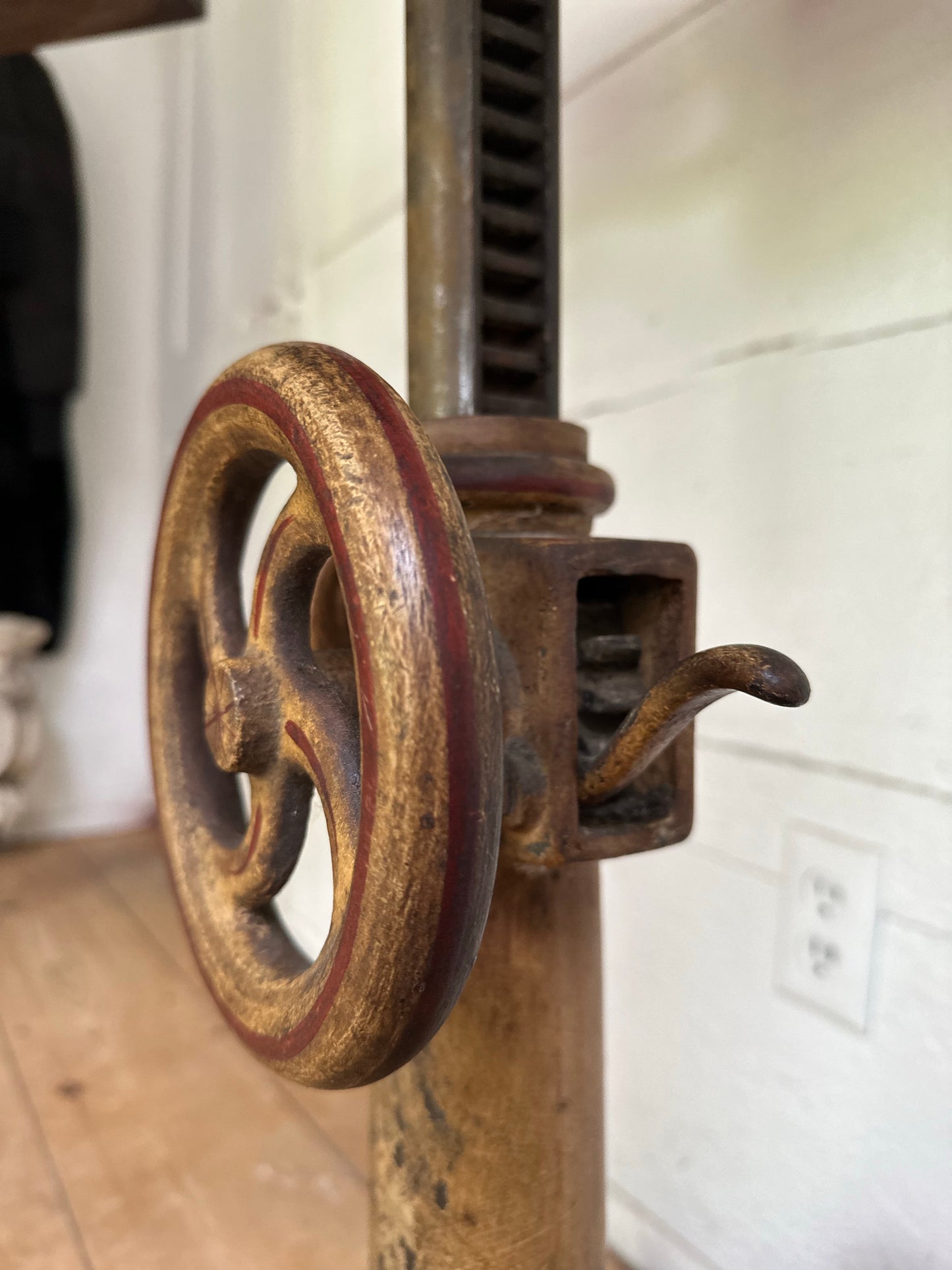 SOLD. Mid 19th Century American Cast Iron Artists Adjustable Table