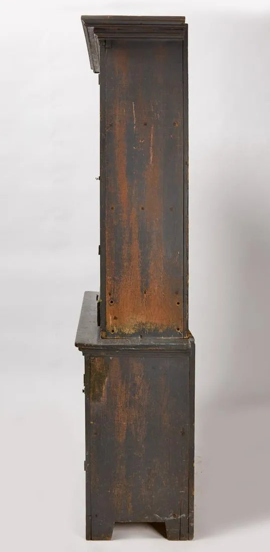 Mid 19th Century Early American Cupboard in Two Parts