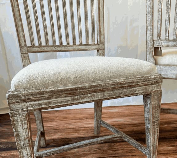 Sold !Pair Swedish Leksand Style Side Chairs