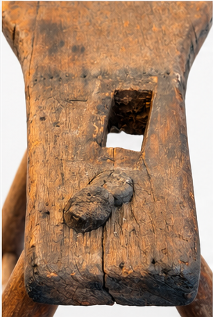 Primitive Table, Saddle Makers Stool, Early 19th C
